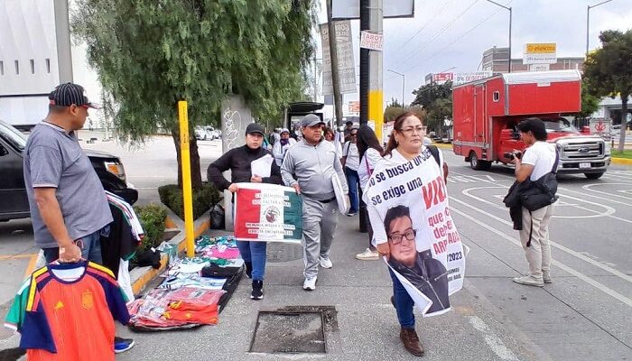 Manifestación de familias de desaparecidos en Puebla. Foto: FB DESAPARECIDOSPUEBLA