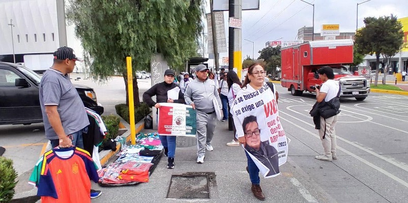 Manifestación de familias de desaparecidos en Puebla. Foto: FB DESAPARECIDOSPUEBLA