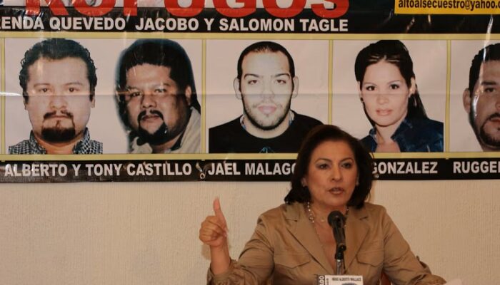 Isabel Miranda de Wallace expone a los presuntos secuestradores de su hijo Hugo Alberto. Jefté Argüello ( Cuartoscuro)