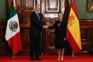 La presidenta Claudia Sheinbaum recibió en Palacio Nacional el rey Felipe VI de España. Foto: Cristina Rodríguez/ La Jornada