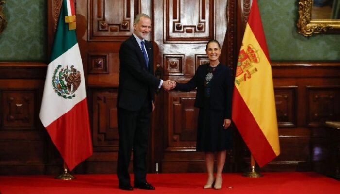 La presidenta Claudia Sheinbaum recibió en Palacio Nacional el rey Felipe VI de España. Foto: Cristina Rodríguez/ La Jornada