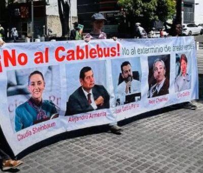 Protesta contra el cablebús (FB colectivohermanosserdan)