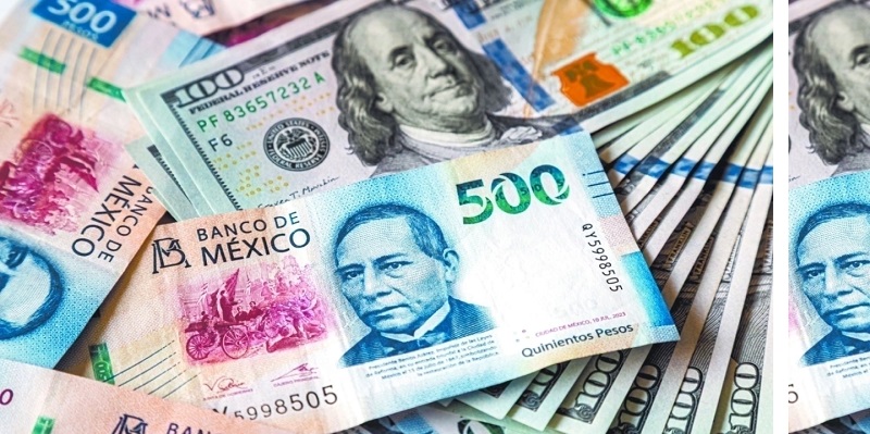 El peso mexicano se aprecia moderadamente frente al dólar en la jornada de este lunes. Archivo