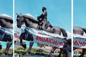 Protesta contra el proyecto del Cablebús en Puebla (Facebook Rebeldías Resistencias. El Común y Otras Luchas)