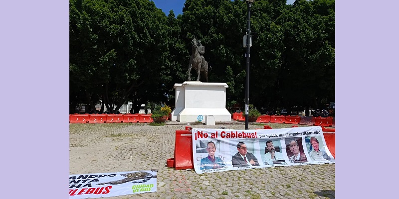 Protesta contra el cablebús (Especial)