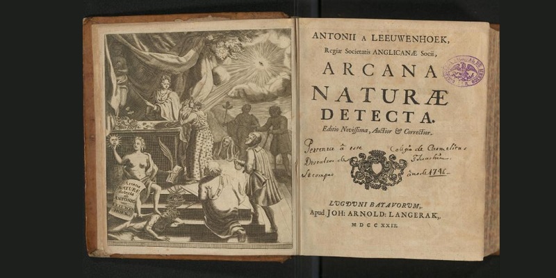 Hallan en la UNAM ejemplar único de 1722 sobre el mundo microscópico Foto: Cortesía Biblioteca Nacional de México