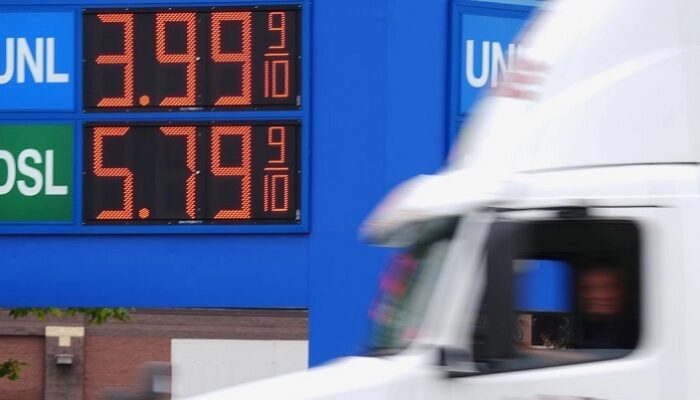 Precio del diesel en una gasolinera en Mineápolis, el 4 de septiembre de 2026. Foto AP