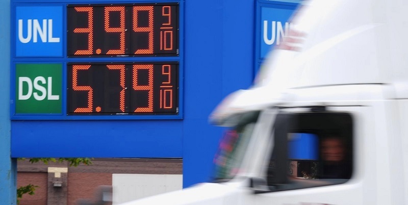 Precio del diesel en una gasolinera en Mineápolis, el 4 de septiembre de 2026. Foto AP