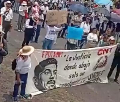 Protesta contra el Podecibi en San José Chiapa. (Archivo)